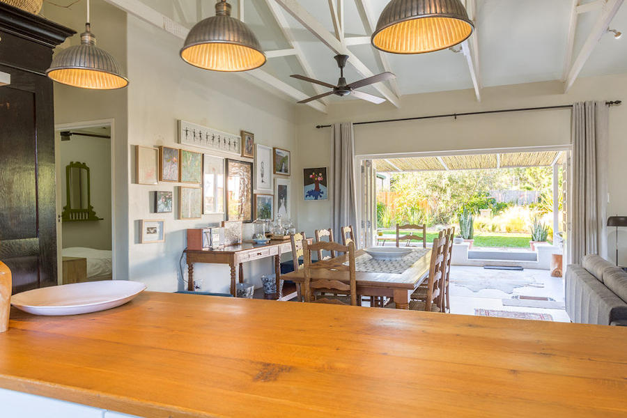 self-catering kitchen and dining area